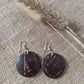 Wood Coconut shell Earrings circular natural earrings 