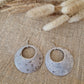 Speckled Beige Gourd Natural Eco Friendly Hoop Boho earrings